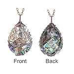 sedmart-Tear-Drop-Abalone-Shell-Pendent-Necklace-Wire-Wrap-Abalone-Shell-Tree-of-Life-Pendant-Necklace-Fashion-Necklace-Jewelry-for-Women-Handmade-Necklace-Mothers-Day-Necklace-for-mom-Jewelry