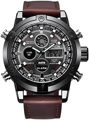 Sunday77 WatchClearance Watch Sunday77 Military Quartz Steel Minimalist Quartz Chronograph Automatic Stainless Bracelet Sport Business Stainless Watch (Watch, B-Coffee)