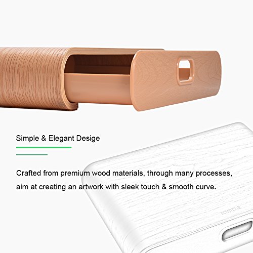 SAMDI Monitor Stand Computer Monitor Riser With Desk Organizer Storage Drawer For Imac Computer Monitor Laptop Notebook TV Printer (Oak) - Thumbnail 2