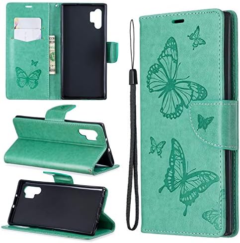 nincyee Wallet Case for Samsung Galaxy Note 10+,Vintage Butterfly Rhombus Mandala Embossing Pattern Premium Leather Flip Cover for Samsung Galaxy Note 10 Plus