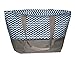 101SNORKEL XL Beach Tote Chevron Print Weekender Bag with Mesh Webbed Handles and Outer Zippered PocketCan Be Personalized (Personalized, Navy Blue)