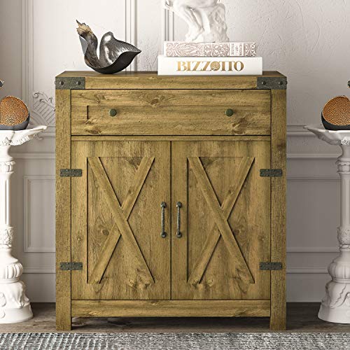 Decok Modern Farmhouse Accent Storage with Drawer & 2