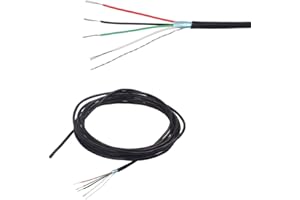 Ogdni 4 Conductor Shielded Wire Guitar Circuit Hookup Wire Wiring Pickup Cable Black