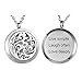HooAMI Aromatherapy Essential Oil Diffuser Necklace - Live Simple,Laugh Often,Love Deeply Sky Clouds Locket Pendant