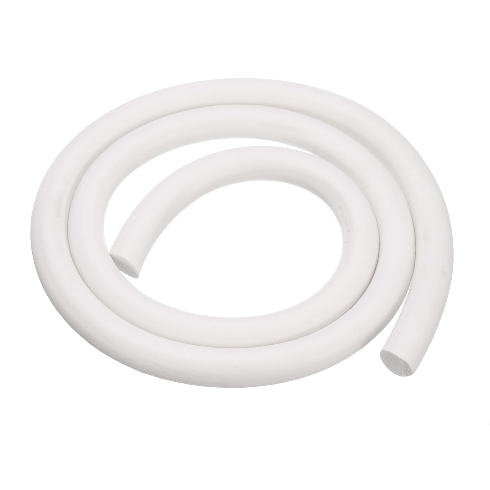 PATIKIL Silicone Foam Seal Strip, 1M(3.28Ft) 15mm(0.59") Dia Round High Density Solid Sponge Rubber Weather Stripping Cord for Sealing Gap Blocker Insulation, White