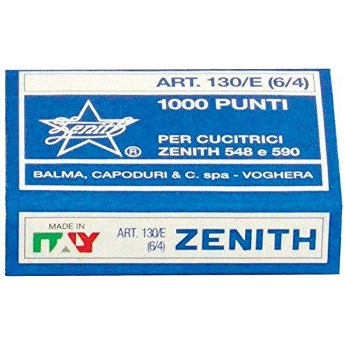 Zenith Universal Points 130/E (6/4), 10000 staples, Metal, Lacquered, 47mm Neck Depth, for Office Work, Document Binding, Code 130/E, 1000 staples included, 548/E Body and Mechanism