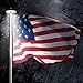 KINHOO 42 LED Solar Flag Pole Lights, IP65 Waterproof Flagpole Downlight for Most 15 to 25 Ft Dusk to Dawn Auto On/Off Night Lighting