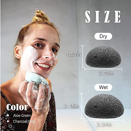 myHomeBody Natural Konjac Facial Sponges for Gentle Face Cleansing