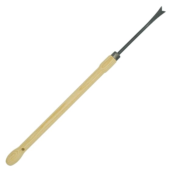 4betterdays.com NATURlich leben! Unkrautstecher mit 48 cm ergonomischem Eschenholzgriff, aus Qualitätsstahl Gesamtlänge 70,5 