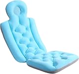 Qianderer Blue Long Full Body Bath Pillow for Tub Neck Back Support 93cm view 2