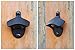 BSTEAN Wall Mount Bottle Opener with Free Color Matching Mounting Screws (Black)