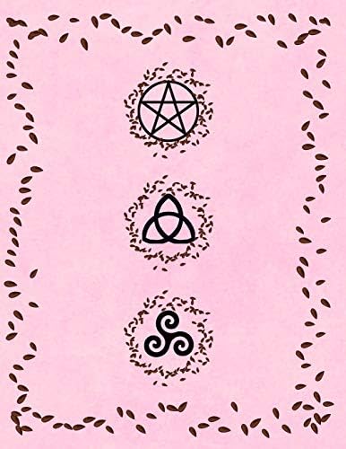2019 - 2020 Planner: 2 Years Monthly Weekly Calendar Organizer Diary Decorated Interior With Pentagram Triquetra Triskele Witch Craft - Plant Seed Rose Pink