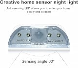 shsyue 4 LED Keyhole Light PIR Auto Sensor Motion Detector White view 3