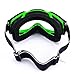 MotorFansClub Motorcycle Motocross MX Dirt Bike Off Road Riding Racing Helmet Goggles(Green)