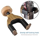 Guitar Wall Hanger Auto Lock Rack Hook Holder,Loietnt Multiple-Guitar Stands Wall Mount Bracket Fits Home Studio Display All Guitar, Acoustic, Bass, Mandolin,Easy Installation Compact