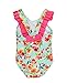 RuffleButts Infant / Toddler Girls Retro Floral One-Piece Swimsuit w/ Cross-Back