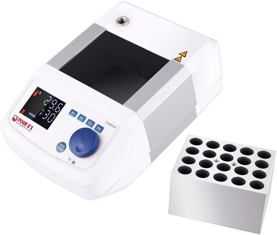 Benchtop Lab Incubator with Heat Block 20 x 1.5ml, Digital Display Temprature and Timing, 12v Voltage