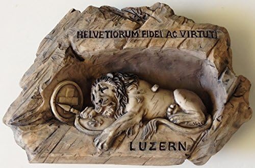The Lion Monument Lucerne Switzerland Resin 3D fridge Refrigerator Thai Magnet Hand Made Craft.