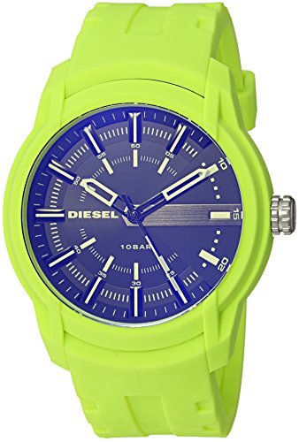 Diesel men s quartz stainless steel and silicone casual…