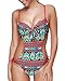 Tempt Me One Piece Boho Style Flower Print Monokini Sexy Padded Bathing Suit