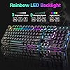 T3-Upgrade-Wireless-Keyboard-Mouse-Combo-Rainbow-Backlit-24G-Rechargeable-Mechanical-Feel-Gaming-Keyboard-2400DPI-6-Buttons-Optical-Rainbow-LED-Gaming-Mouse-Free-Gaming-Mouse-Pads-Black T3 Upgrade Wireless Keyboard Mouse Combo, Rainbow Backlit 2.4G Rechargeable Mechanical Feel Gaming Keyboard + 2400DPI 6…