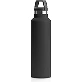 RTIC 20 oz Vacuum Insulated Water Bottle, Stainless Steel Metal, Double Wall, BPA Free, for Hot and Cold Drinks, Black