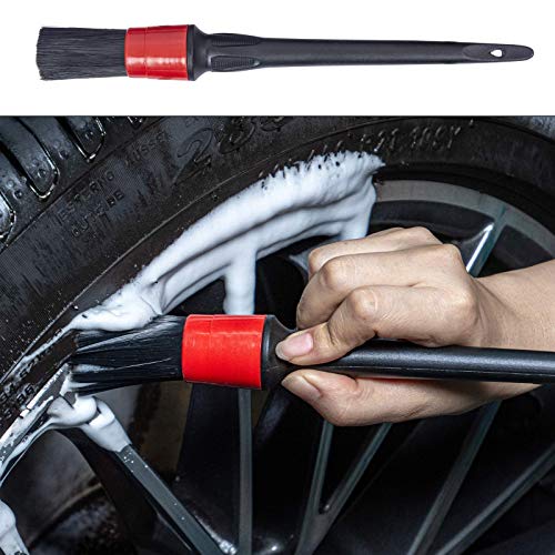 bzczh Metal Free Soft Wheel Cleaner Brush, Synthetic Wool Car Cleaning