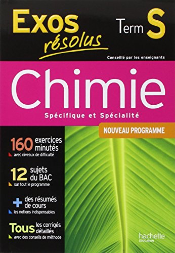 Chimie Tle S spécifique et spécialité : Nouveau programme