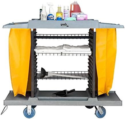 Commercial Adjustable Four Shelf Large Housekeeping Hotel Cart