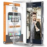 XPERIA X COMPACT Case, Orzly - FlexiCase for Sony Xperia X Compact SmartPhone (4.6 Inch Model 2016 Version) - Protective Flexible Silicon Gel Phone Case in 100% TRANSPARENT