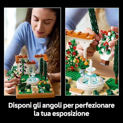 Icons Il Giardino della Fontana, Kit Fai da Te in Miniatura per Adulti con Pergole, Cipressi, Viti e Fiori, Idea Regalo Creativa di Compleanno o per Inaugurazione di Casa per Donna o Uomo 10359
