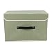 mee'life Foldable Storage Bins 2 Pack Fabric Storage Boxes with Lids and Handles Storage Cubes Organizers for Toys, Shelves, Clothes, Papers and Books - Large, Green