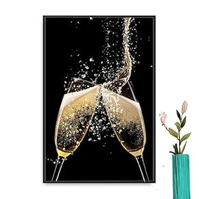 Framed Red Wine Home Artwork for Living Room Bedroom