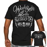 Biker Life USA Men's Work Sucks Rider T-Shirt