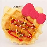Hello Kitty waffle pink bow squishy charm