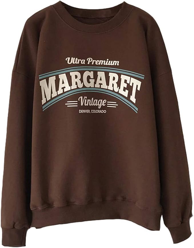 Amazon Dokuichigo 韓国ファッション トレーナー レディース 長袖 原宿系 オルチャン 春夏秋冬 ブラウン トレーナー パーカー 通販