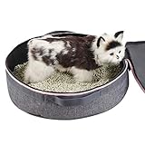 Petsfit 3.9''H x 15.3''W x 15.3''L Portable Travel Cat Litter Pan Foldable, Light Weight and Easy Cleaning
