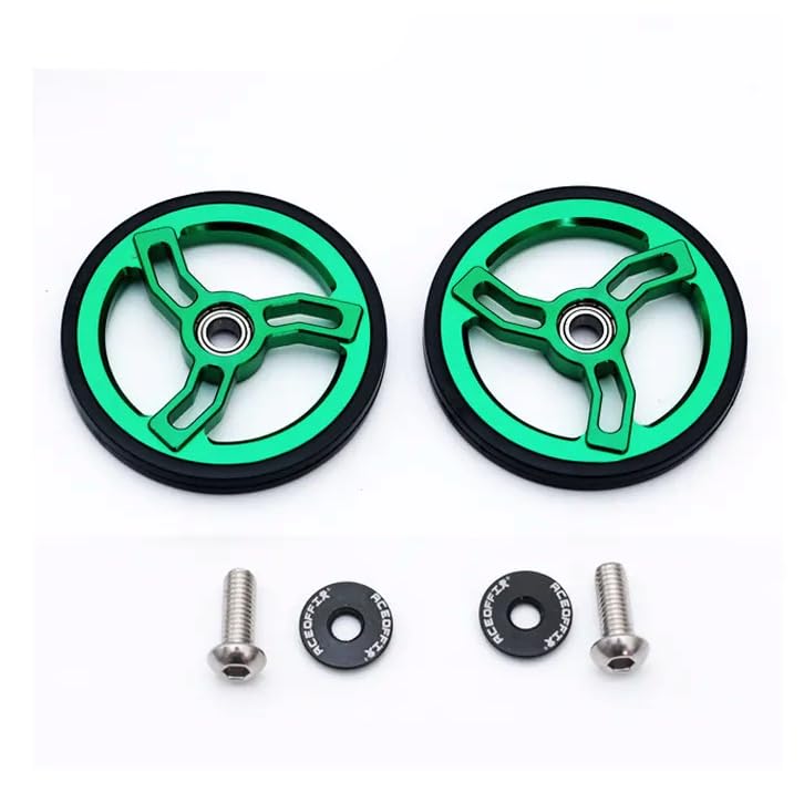 Stylish 60mm Easy Wheels for Brompton model 2023 Green