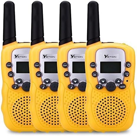 YETION 4 Pack Kids Walkie Talkies Two Way Radios Long Range Distance 22 Channel Clear Sound Toy Walky Talky for Christmas/Birthday Gift