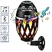 NUNET Tiki Bluetooth Speaker, LED Flame Atmosphere Lantern, Outdoor Waterproof Wireless Portable Speaker, 10W Loud/15H Playtime, Yellow
