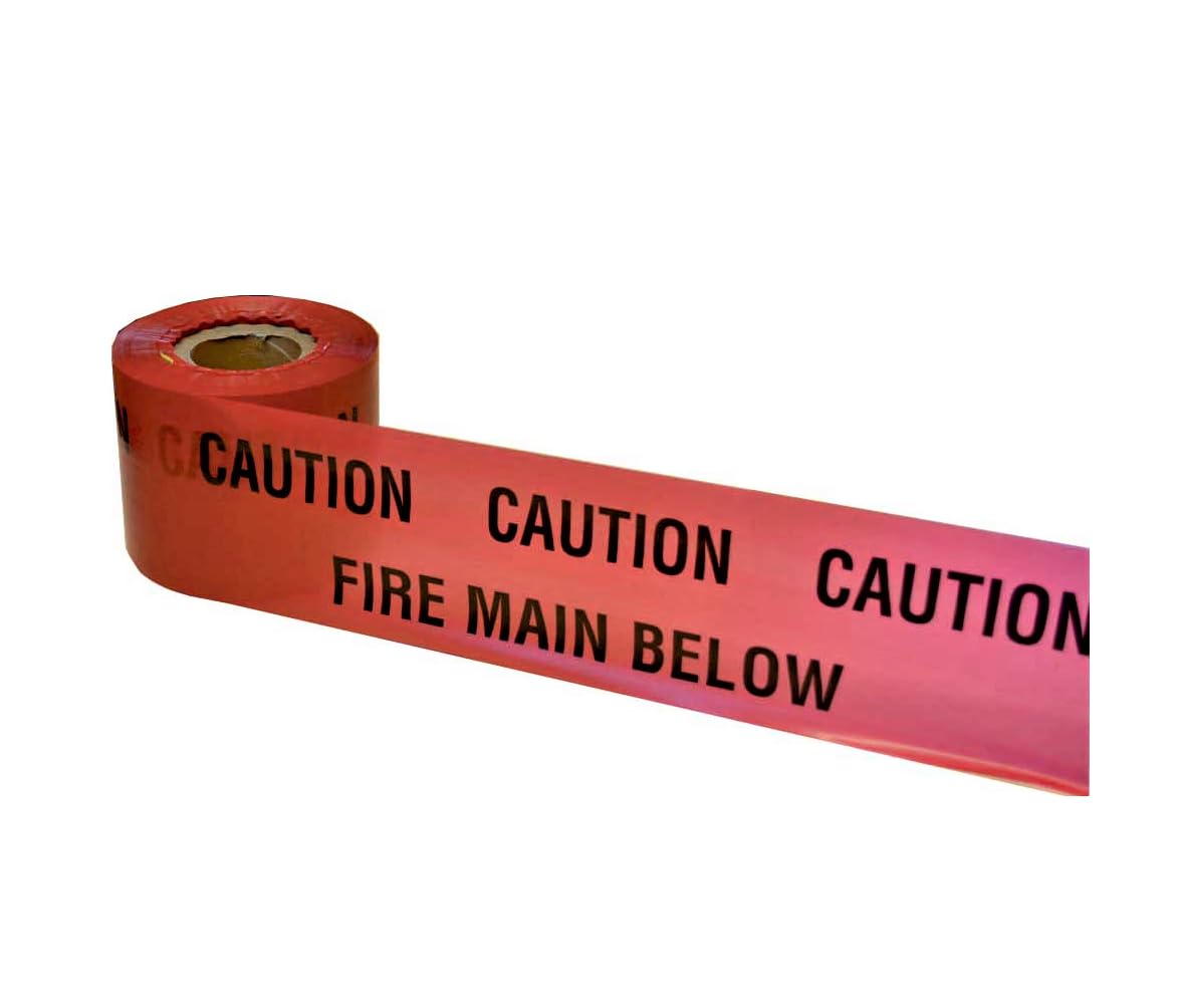 365m Fire Main Below Underground Tape 90 Micron Polypropylene