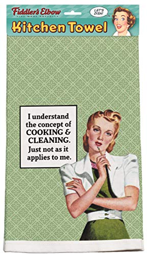 Ephemera I Understand the Concept of Cooking and Cleaning, Just Not How It Applies to Me Kitchen Towel