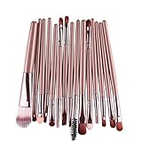 Makeup Brush，Canserin 15 pcs/Sets Eye Shadow Foundation Eyebrow Lip Brush Makeup Brushes Tool (Gold )