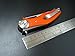 Eafengrow Dark Folding Knives D2 Blade Plating Titanium Steel Handle Flipper Camping Outdoor Tactical Knife EDC Tool (orange)