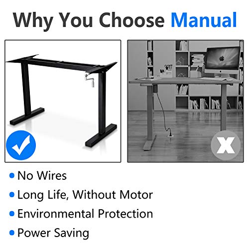 Cozy Castle Adjustable Height Standing Desk Frame Sit to Stand Up Desk