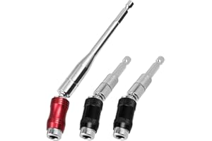 Saipor 3PCS Adjustable Pivot Bit Holder Magnetic Pivoting Bit Tip Holder 1/4" Hex Shank Drill Bit Extension Quick Release Fle