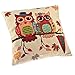 Set of 4 Sofa Pillow Covers, YIFAN Pillowcase Chair Pad Pouch Throw Pillowslip for Home Office Wedding Christmas Party Decor-Owl