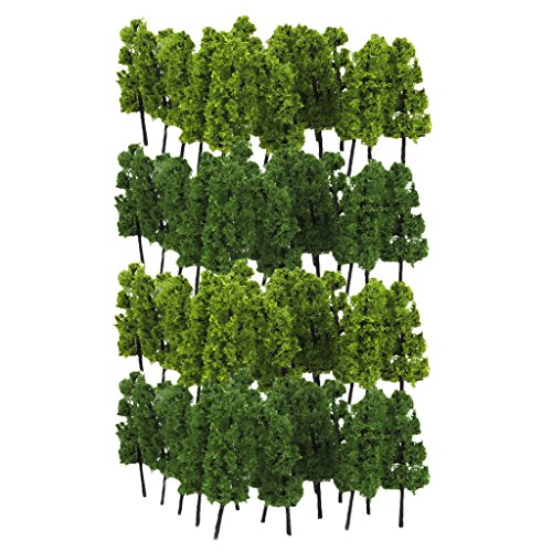 Sharplace 2X 20pcs Pagodenbäume Modelleisenbahnlandschaft 1: 200 / 1: 100 Dekor Bäume Modellbau - Hellgrün, 1: 200