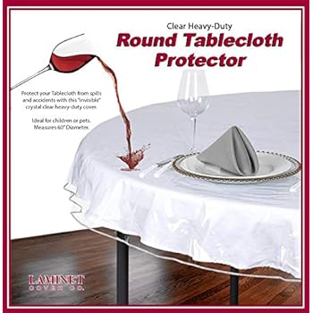 clear round tablecloth vinyl protector deluxe heavy duty