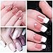 Vrenmol 6pcs White Pink 30ml Poly Gel UV LED Nail Builder Finger Extension Set with Nail Brush Nail Art Kit